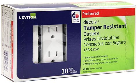 Leviton T Wmp Volt Tamper Resistant Decora Duplex