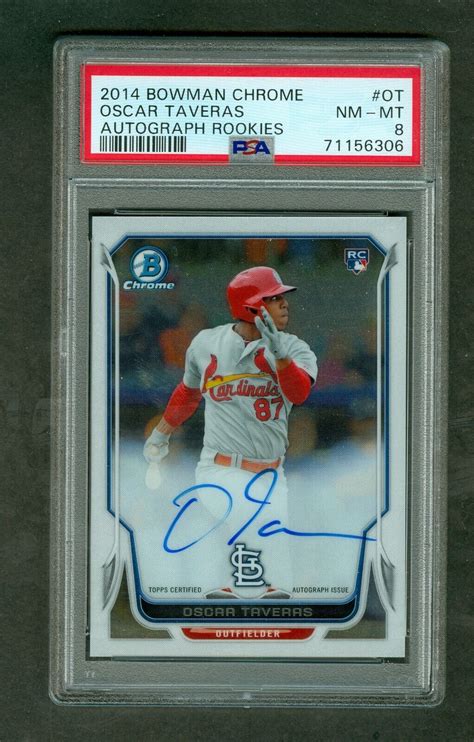 Oscar Taveras Bowman Chrome Rookie Autographs Bcar Ot Psa Nmmt