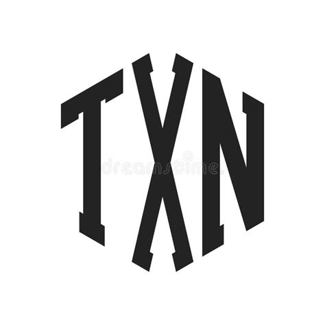 Txn Logo Design Initial Letter Txn Monogram Logo Using Hexagon Shape