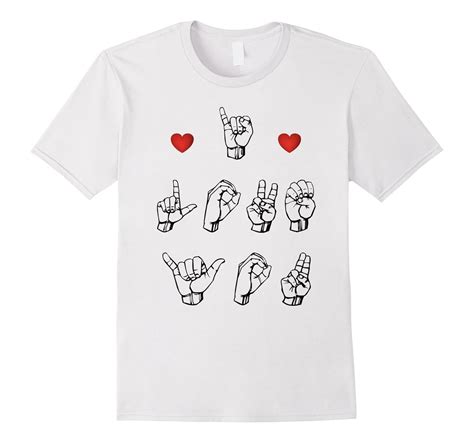 American Sign Language Asl I Love You T Shirt Td Theteejob