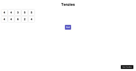 tenzies - Codesandbox