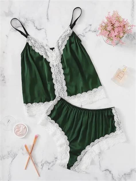 Lady S Sexy Satin Lingerie Lace Underwear Set String Sleepwear For Women Buy Sexy Lingerie Set