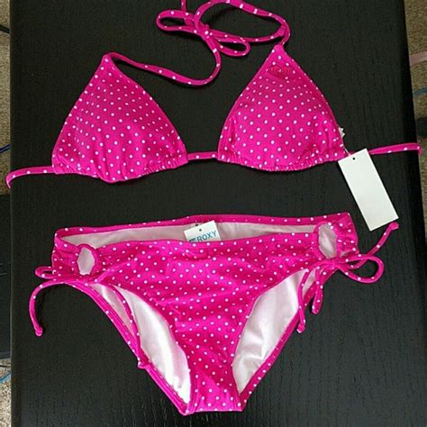 Roxy Swim Roxy Polka Dot String Bikini Nwt L Poshmark