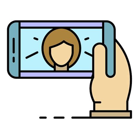 Premium Vector Woman Take Selfie Icon Outline Woman Take Selfie