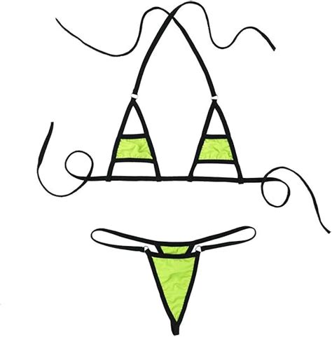 dPois Micro Bikini Mujer Push Up Braga Alta Sexy Mini Bikinis Brasileños Bañador Traje de Baño