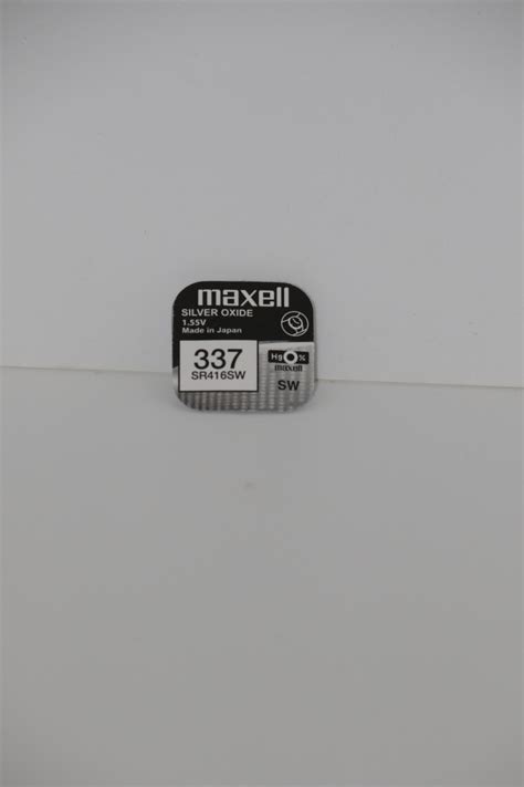 Батарейка для Часов. Maxell SR416SW (337) 1.55V 8,3mAh 4.8x1,65mm ...