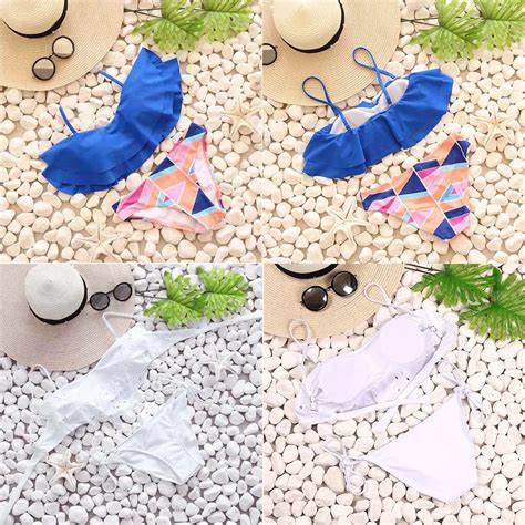 Free Shipping Women Swimsuit Push Up Brazilian Bikini Set Bandeau Summer Beach Bathing Suits