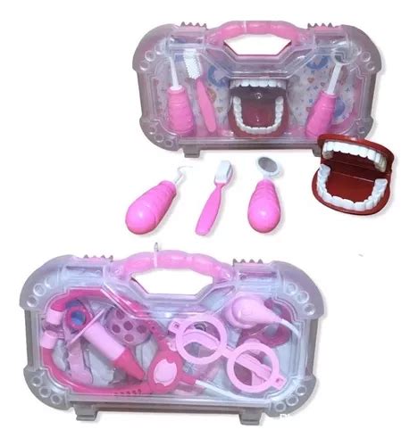 Maleta Kit Dentista Rosa Maleta Kit Médico Rosa 2 Em 1 Parcelamento