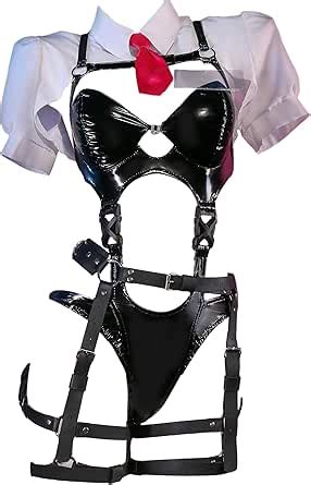 Amazon Mobbunny Lingerie For Women Game Anime Cosplay Costume Strappy Bodysuit Garter Set