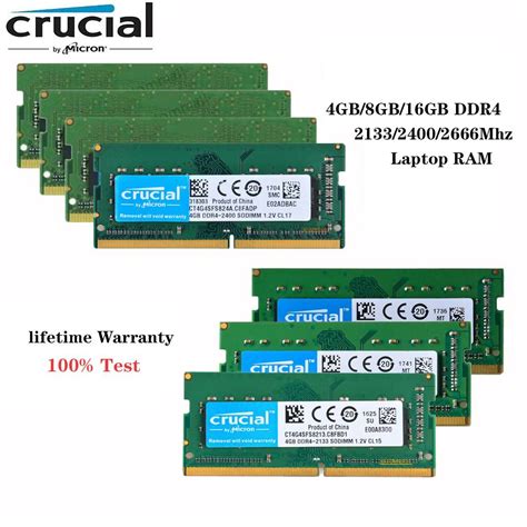 Memoria Ram Crucial Ddr4 4gb 8gb 16gb 2400mhz 2666mhz 2133mhz Memoria