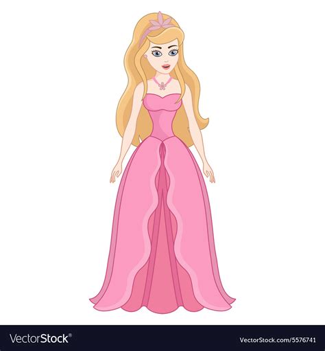 Beautiful Blonde Princess Royalty Free Vector Image