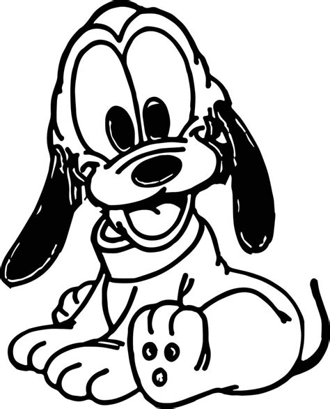 Baby Pluto Front View Coloring Page Wecoloringpage The Best Porn Website