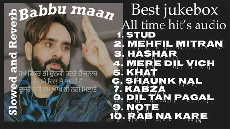 Babbu Maan All Best Jukebox Audio New Punjabi Song 2024 Latest Punjabi Song Sad Song