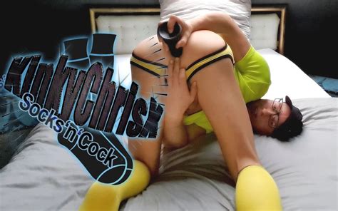 Kinkychrisx Yellow Socks And Black Toy Gay Amateur Porn By FapHouse XHamster