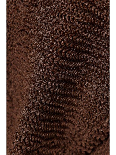 Hunza G Jamie Twist Front Metallic Seersucker Bikini Net A Porter