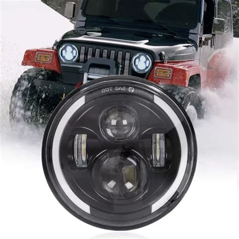 Faros Led H Led Ojo De Ngel Para Wrangler Jeep Vocho Meses Sin