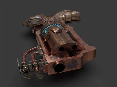 Artstation Steampunk Weapon Game Assets