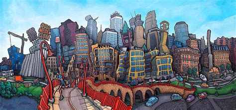 Downtown Minneapolis Original Painting - Michael Birawer