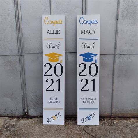 Wood Graduation Signs Etsy