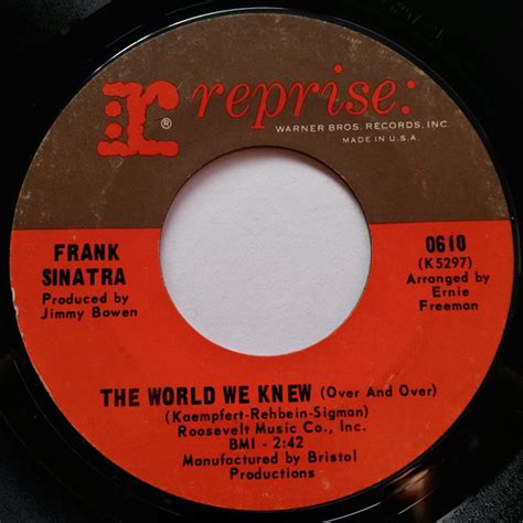 Frank Sinatra The World We Knew Over And Over You Are There 1967 Pitman Pressing Vinyl