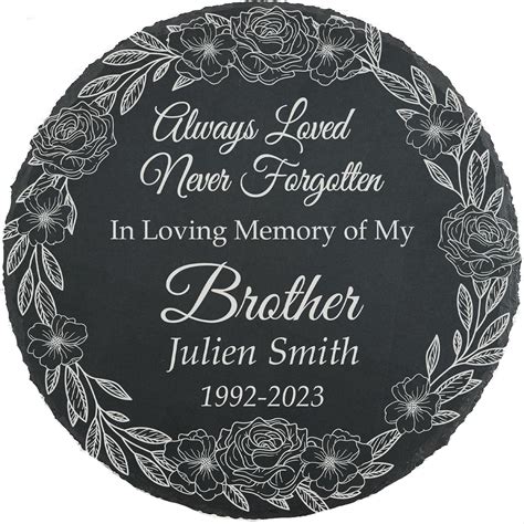 Amazon.com: Brother Memorial Stone Personalized, Garden Stepping Slate