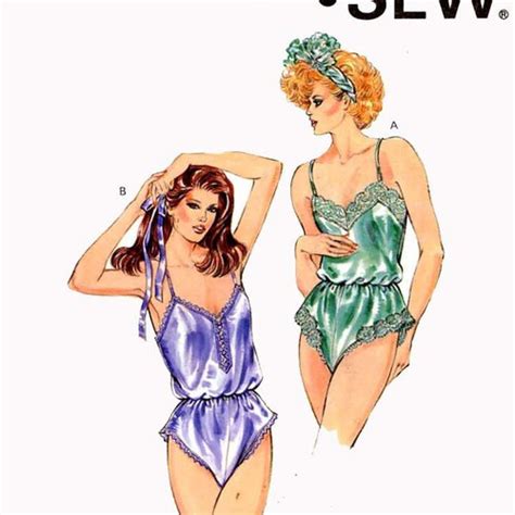 S Teddy Lingerie Sewing Pattern Kwik Sew Size Xs To Etsy