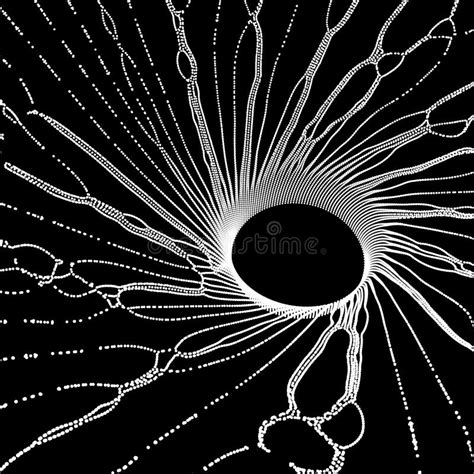 Black Hole Made from Flying Particles. Abstract Background Stock Vector ...