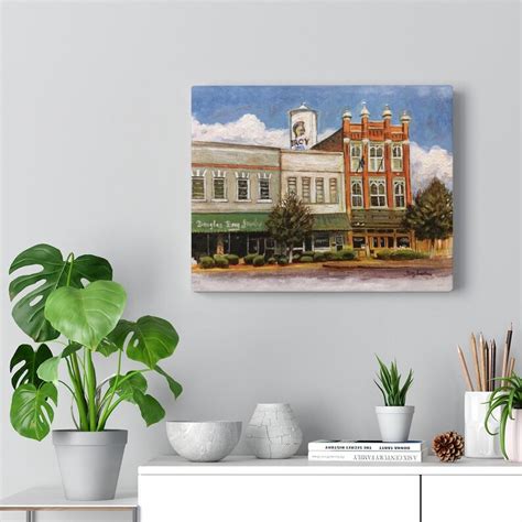 Troy Alabama Downtown Canvas Gallery Wrap By Kitty Smothers Etsy