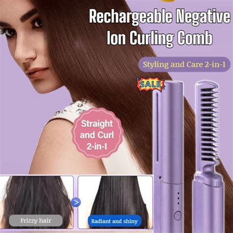 Hot Sale USB 2 In 1 Portable Professional Hair Straightener Fast Rechargeable Negative Ion Hair