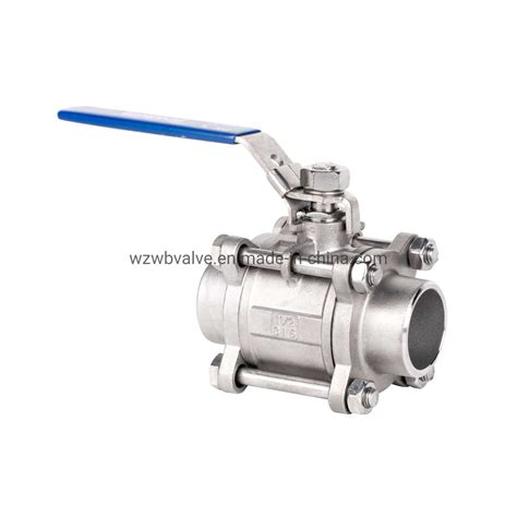 3PC Full Port Stainless Steel Ball Valve Butt Weld End 1000wog Floating