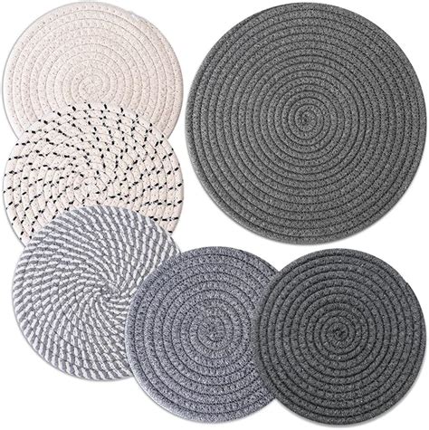 Amazon Billbotk Trivets For Hot Dishes Pieces Pot Holders For Kitchen Cotton Woven