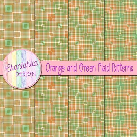 Orange And Green Plaid Patterns