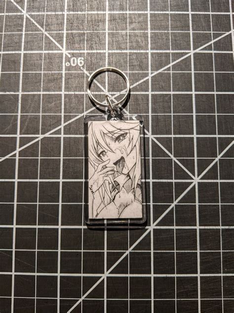 Ahegao Manga Anime Ecchi Hentai Otaku Waifu Girl Hand Made Keychain