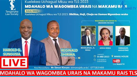 LIVE Mdahalo Wa Wagombea Urais Na Makamu Rais TLS YouTube