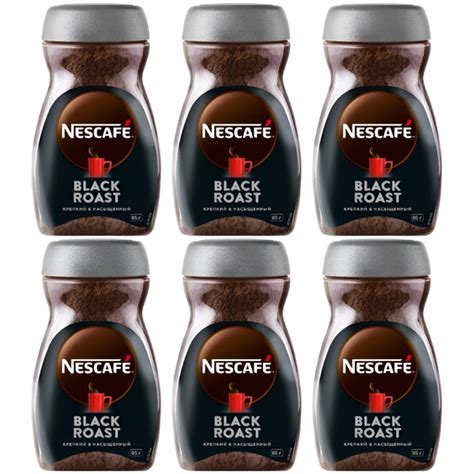 Nescafe Кофе растворимый крепкий Black Roast, 85 г, 6шт - купить с ...