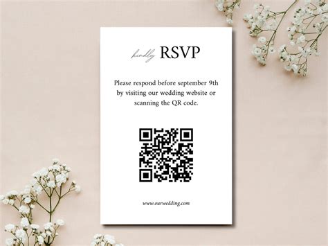 Qr Code Rsvp Editable Qr Code Rsvp Qr Code Rsvp Wedding Etsy