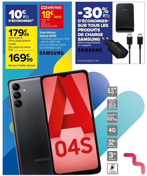 Promo Smartphone Galaxy A S Samsung Chez Carrefour Icatalogue Fr