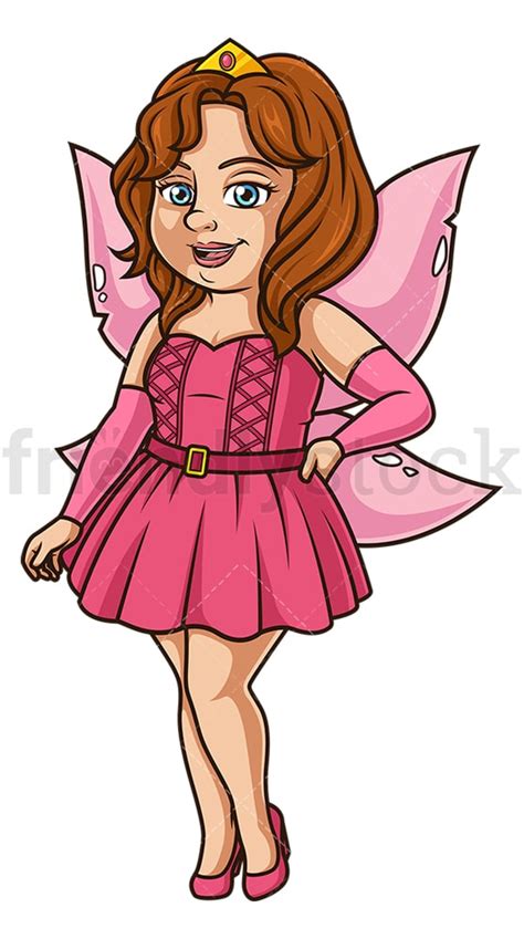 Woman Wearing Fairy Costume Cartoon Clipart Vector FriendlyStock