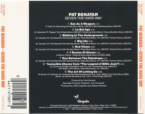 Pat Benatar Seven The Hard Way Album