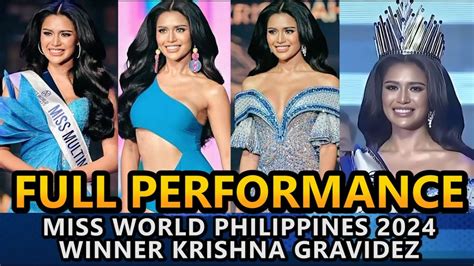 Krishna Gravidez FULL PERFORMANCE WINNER Miss World Philippines