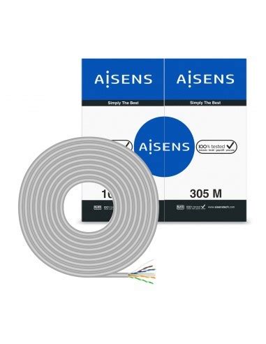 Aisens Cable De Red Rj Cat Utp Rigido Awg Cca Gris Bobina M