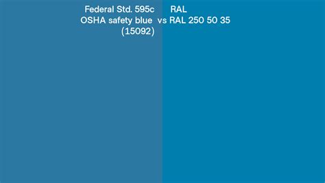 Federal Std C Osha Safety Blue Vs Ral Ral Side By