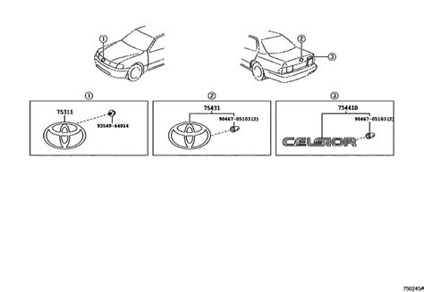 Emblem And Name Plate Exterior And Interior For 1997 2000 Toyota