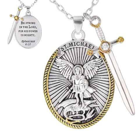 Catholic Patron Saint Pendant Michael St Michael The Archangel Pendant