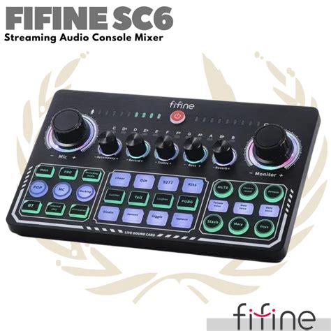 Jual FIFINE SC6 Live Streaming Audio Console Mixer Soundcard | Shopee ...