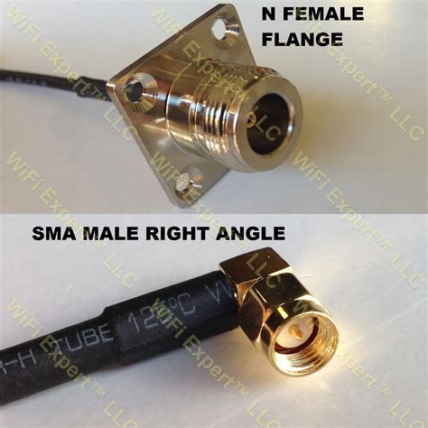 RG402 N FLANGE FEMALE To SMA MALE ANGLE Coaxial RF Pigtail Cable RF