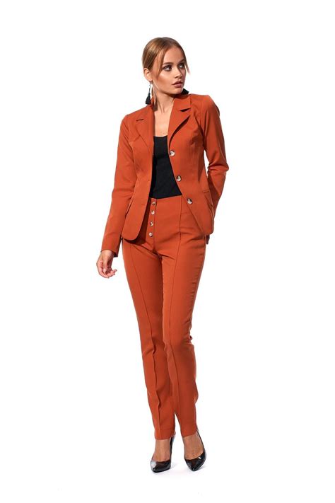 Повседневный Офисный Брючный Костюм с Коротким Пиджаком 42 - 48 ...