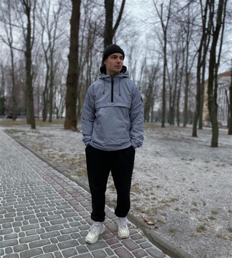 Стильный Мужской Анорак Stone Island ~ Анорак Серого Цвета ~ Однотонный ...
