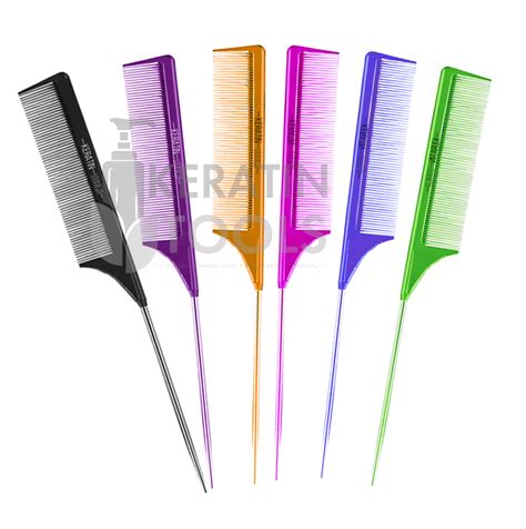 Расческа карбоновая c металлическим хвостиком KERATIN TOOLS - KERATIN TOOLS