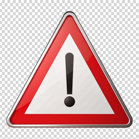 warning sign isolated  transparent background premium ai generated psd